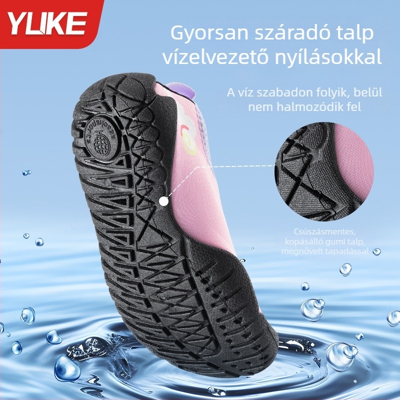 Gyerekeknek szóló folyómenti túracipő — csúszásmentes, vágásálló, vastag talppal