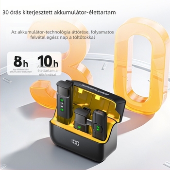 Lavalier mikrofon élő közvetítéshez és vloghoz (omnidirekcionális kondenzátor, vezetékes, SNR ≥70 dB, Modell Q16)