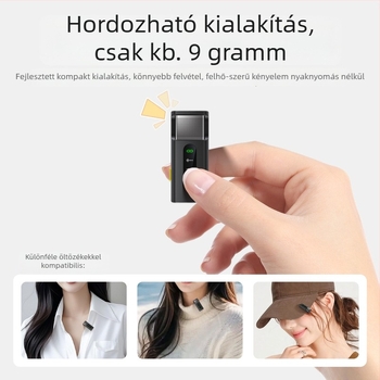 Lavalier mikrofon élő közvetítéshez és vloghoz (omnidirekcionális kondenzátor, vezetékes, SNR ≥70 dB, Modell Q16)