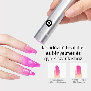 Manikűr fototerápiás lámpa érintőképernyővel, modell ZY1103, hordozható