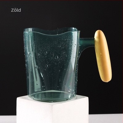 Fogkefés pohár – átlátszó PP anyag, aranyos minimalist design, otthoni használat, pároknak