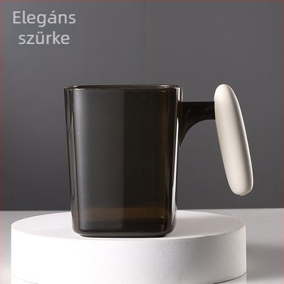 Fogkefés pohár – átlátszó PP anyag, aranyos minimalist design, otthoni használat, pároknak