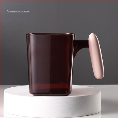 Fogkefés pohár – átlátszó PP anyag, aranyos minimalist design, otthoni használat, pároknak