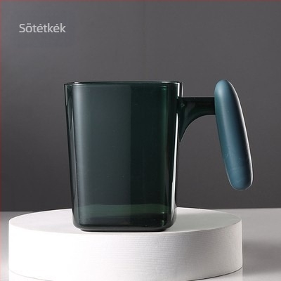 Fogkefés pohár – átlátszó PP anyag, aranyos minimalist design, otthoni használat, pároknak