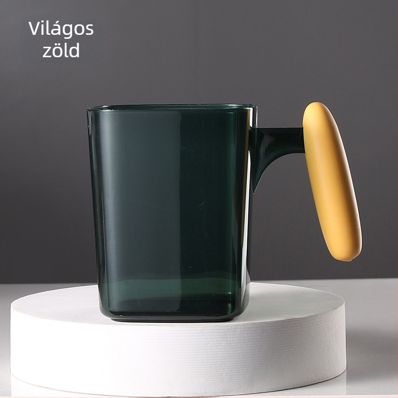 Fogkefés pohár – átlátszó PP anyag, aranyos minimalist design, otthoni használat, pároknak