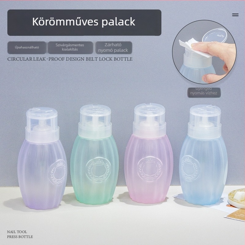 Körömlakk eltávolító nyomóüveg forgó zárókapussal, műanyagból, minimalist stílus, 60 darabos csomag, OEM, eredet Kína