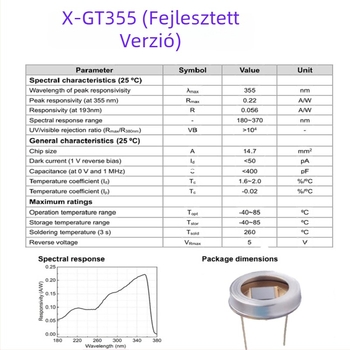 SiC fotodiódás UV detektor, UV vevőcső, 3535/2835 csomagolás, orvosi COD víz mérése