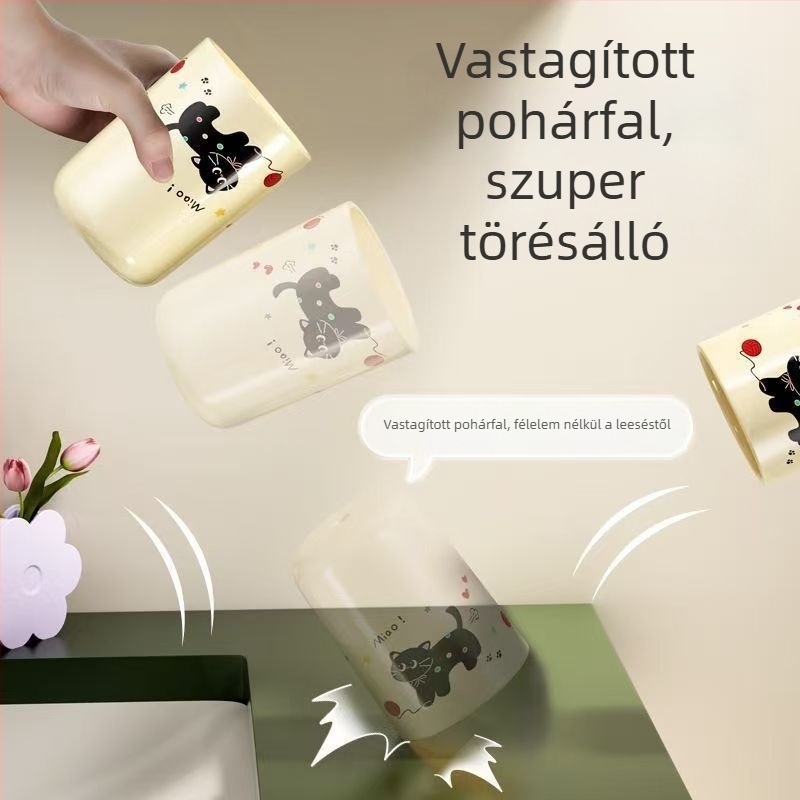 Tükör alatti mágneses szájöblítő és fogkefés pohár, akasztóval, nedvesség- és porálló, műanyag, Termékkód 1002664801