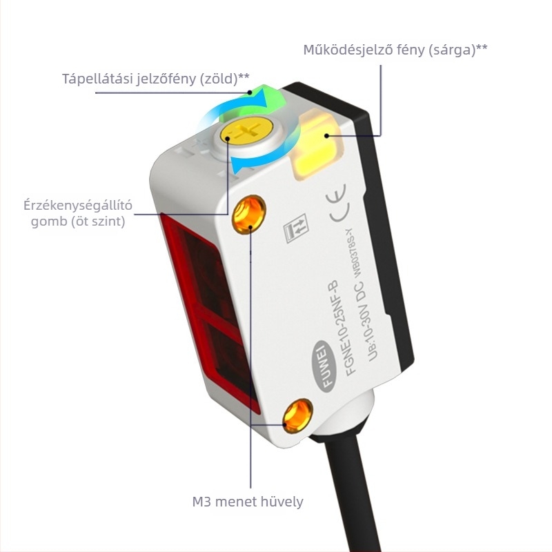 FUWEI FGNE10-25NF-B fotóelektronikus érzékelő háttérszűrés CX-442 kiváló precíziós észlelés