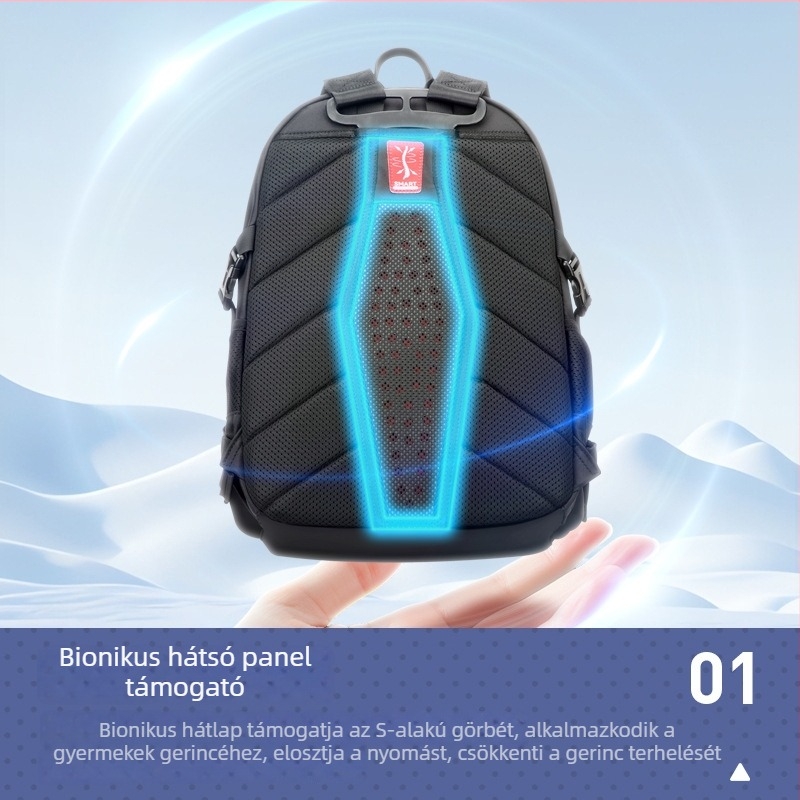 Unisex iskolai hátizsák 5–6. osztályos tanulók számára | Nagy kapacitás, könnyű, terheléscsökkentés, ergonikus hátsó panel, fényvisszaverő elemek éjjeli biztonságért