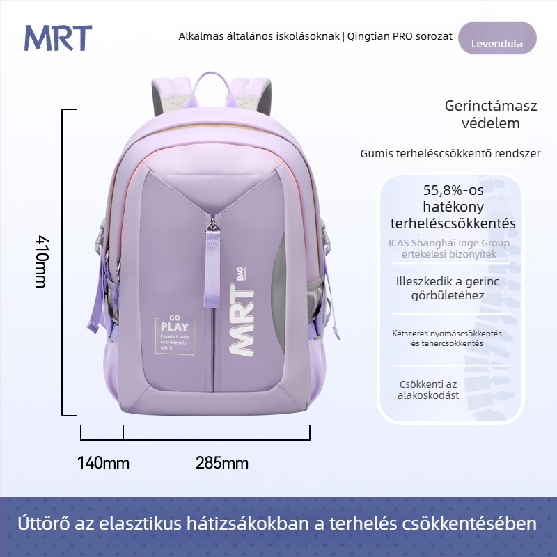 Unisex iskolai hátizsák 5–6. osztályos tanulók számára | Nagy kapacitás, könnyű, terheléscsökkentés, ergonikus hátsó panel, fényvisszaverő elemek éjjeli biztonságért