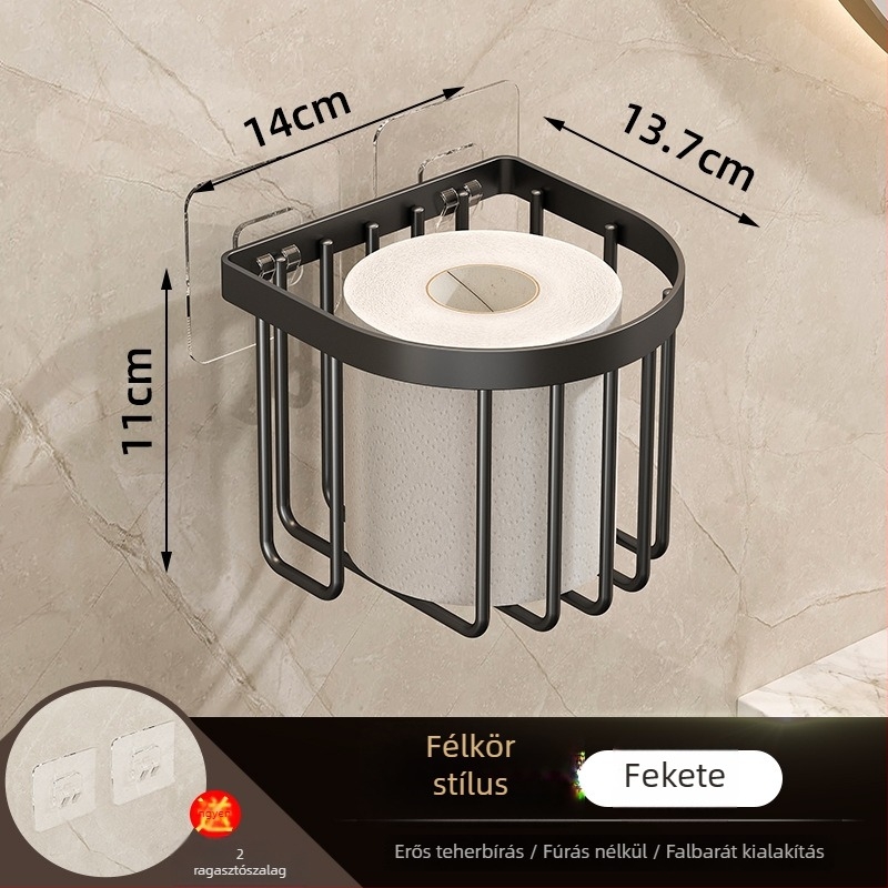 Furdőszobai falra szerelhető tároló polc | Márka Shane Ness | Felületkezelés: sütőfesték | Teherbírás 5–10 kg | 1 polcréteg | Modern, minimalist stílus