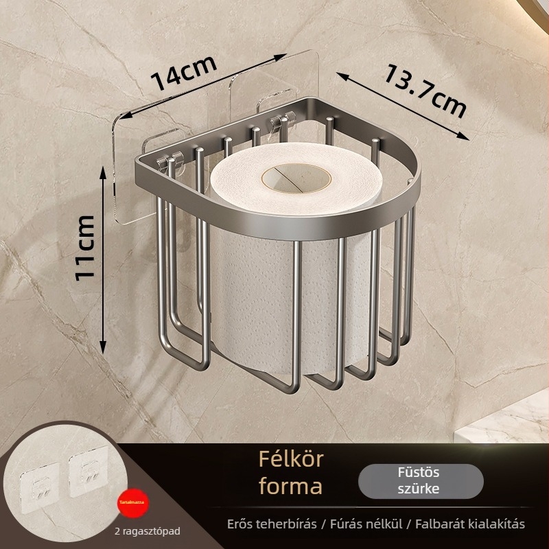 Furdőszobai falra szerelhető tároló polc | Márka Shane Ness | Felületkezelés: sütőfesték | Teherbírás 5–10 kg | 1 polcréteg | Modern, minimalist stílus