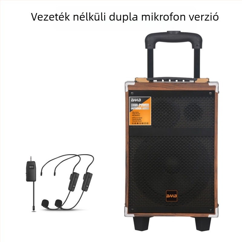 BAAB Kültéri karaoke hangfal, 2-hangszórós rendszer, Bluetooth 5.0, 40W, beépített akkumulátor