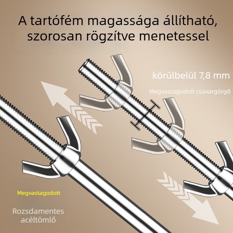 Alsó mosdó alatti tartókeret, teleszkópos rúd, csiszolt felülettel, modern egyszerű stílus, kompatibil univerzális szekrényekkel