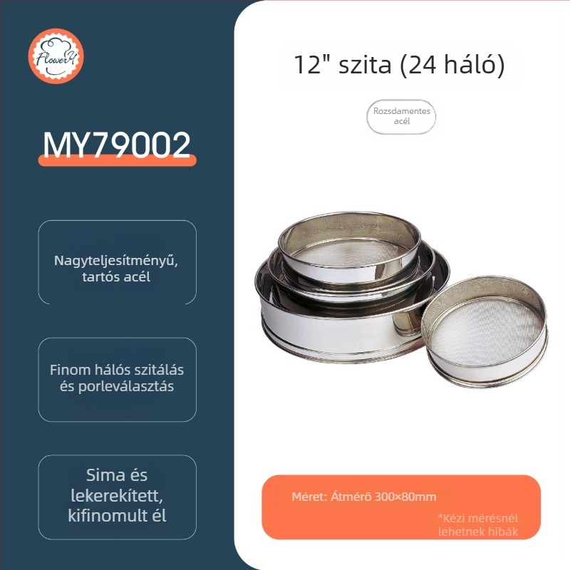 Liszt szitáló 304 rozsdamentes acélból, ultra finom háló, Fenghe Rili márka, Modell MY, modern minimalista stílus