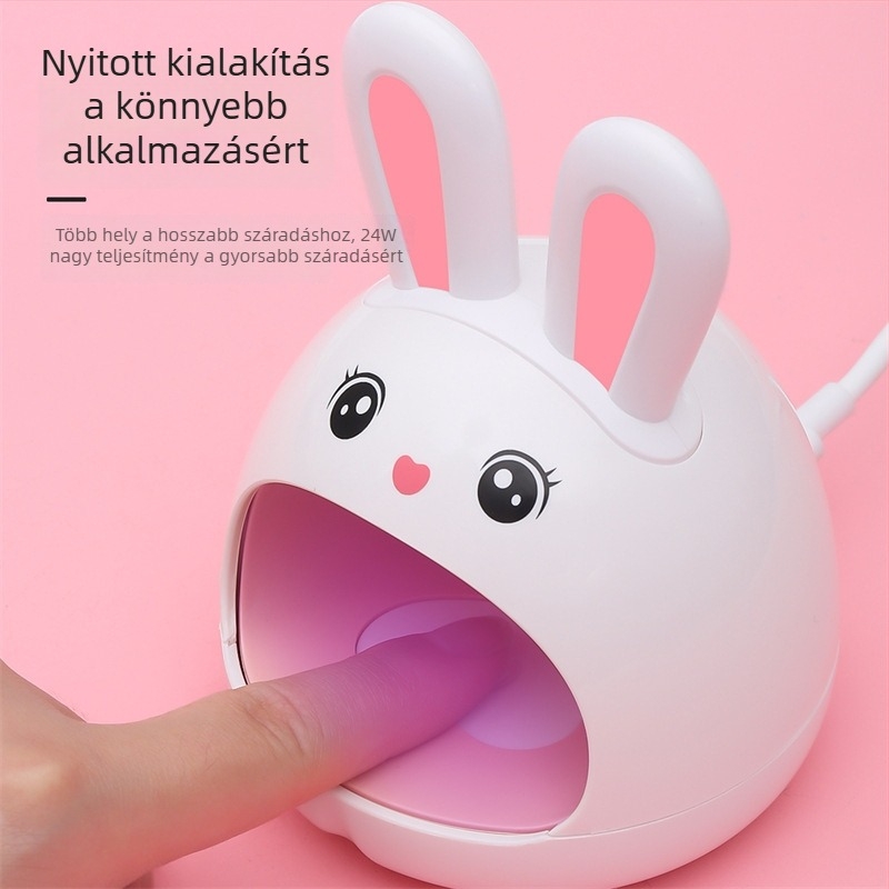 Nyuszi formájú LED manikűr lámpa | Yujia márka | Rabbit manicure lamp modell | otthoni használatra