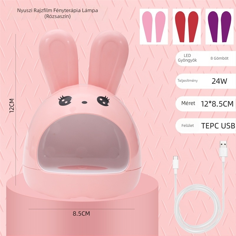 Nyuszi formájú LED manikűr lámpa | Yujia márka | Rabbit manicure lamp modell | otthoni használatra