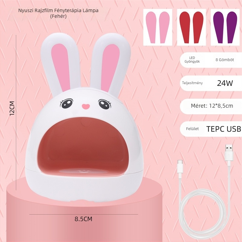 Nyuszi formájú LED manikűr lámpa | Yujia márka | Rabbit manicure lamp modell | otthoni használatra