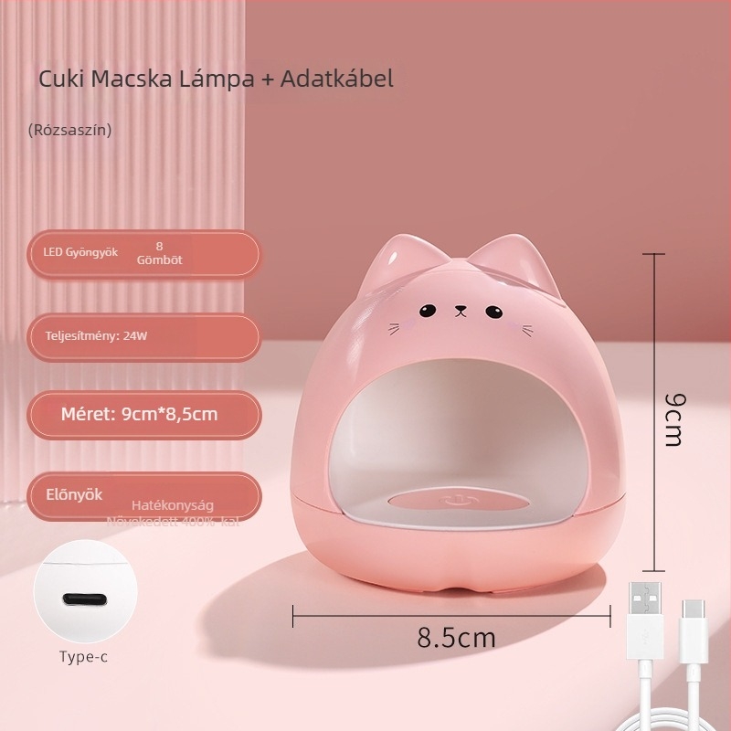 Nyuszi formájú LED manikűr lámpa | Yujia márka | Rabbit manicure lamp modell | otthoni használatra
