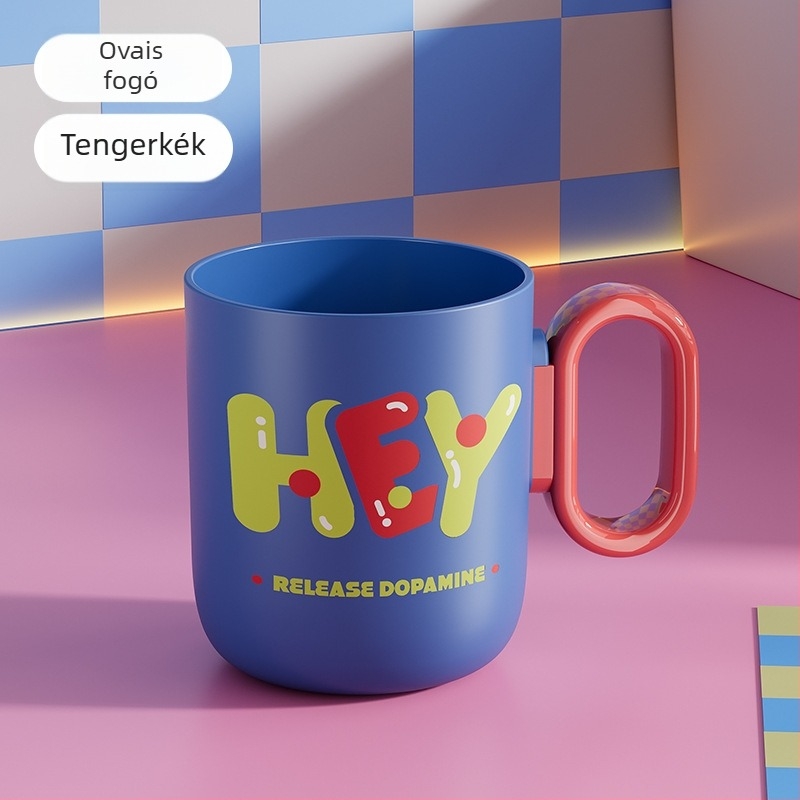 PP anyagú, hengeres fogkefés pohár, testreszabható, Han Shida