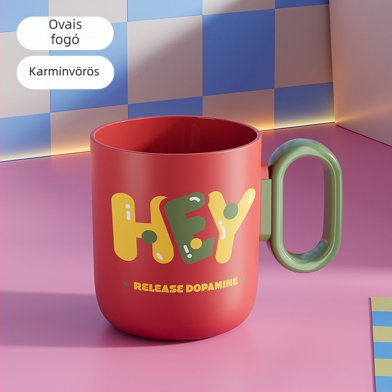 PP anyagú, hengeres fogkefés pohár, testreszabható, Han Shida