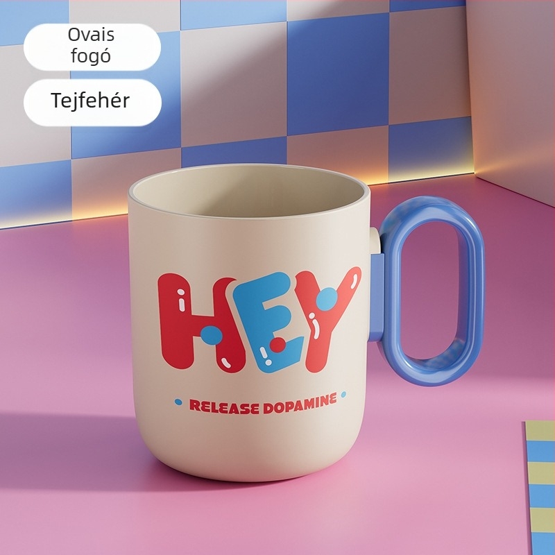 PP anyagú, hengeres fogkefés pohár, testreszabható, Han Shida