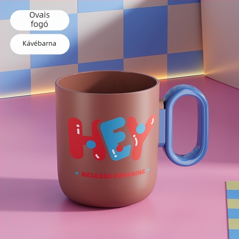 PP anyagú, hengeres fogkefés pohár, testreszabható, Han Shida