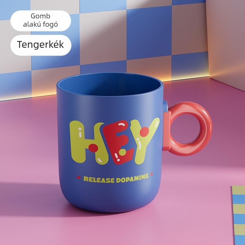 PP anyagú, hengeres fogkefés pohár, testreszabható, Han Shida