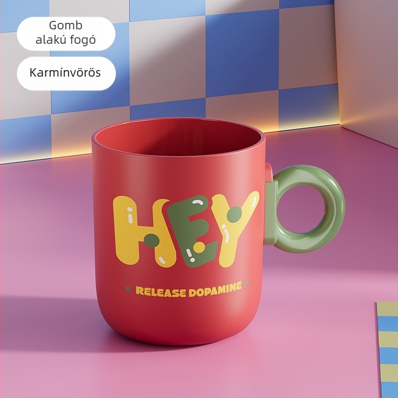 PP anyagú, hengeres fogkefés pohár, testreszabható, Han Shida
