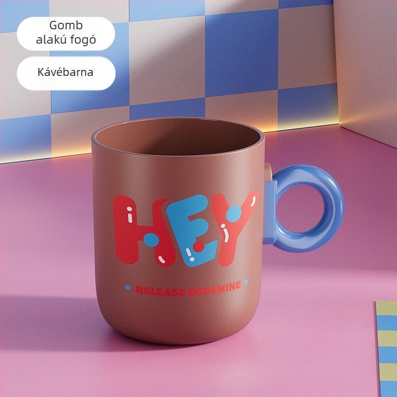 PP anyagú, hengeres fogkefés pohár, testreszabható, Han Shida