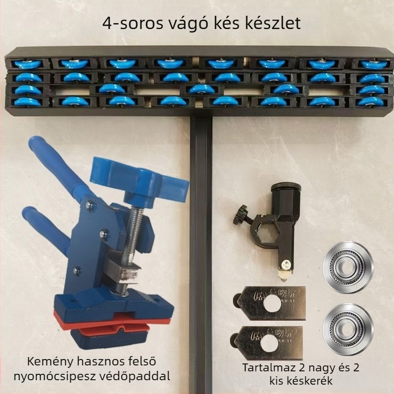 4-soros nehéz T-típusú csempe tolóeszköz felső nyomásmechanizmussal, kézi megvastított toló a csempe és kőlemezek vágásához