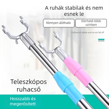 Kibővíthető rozsdamentes acél ruhaszárító rúd erkélyre, modern minimalista dizájn, Anlin