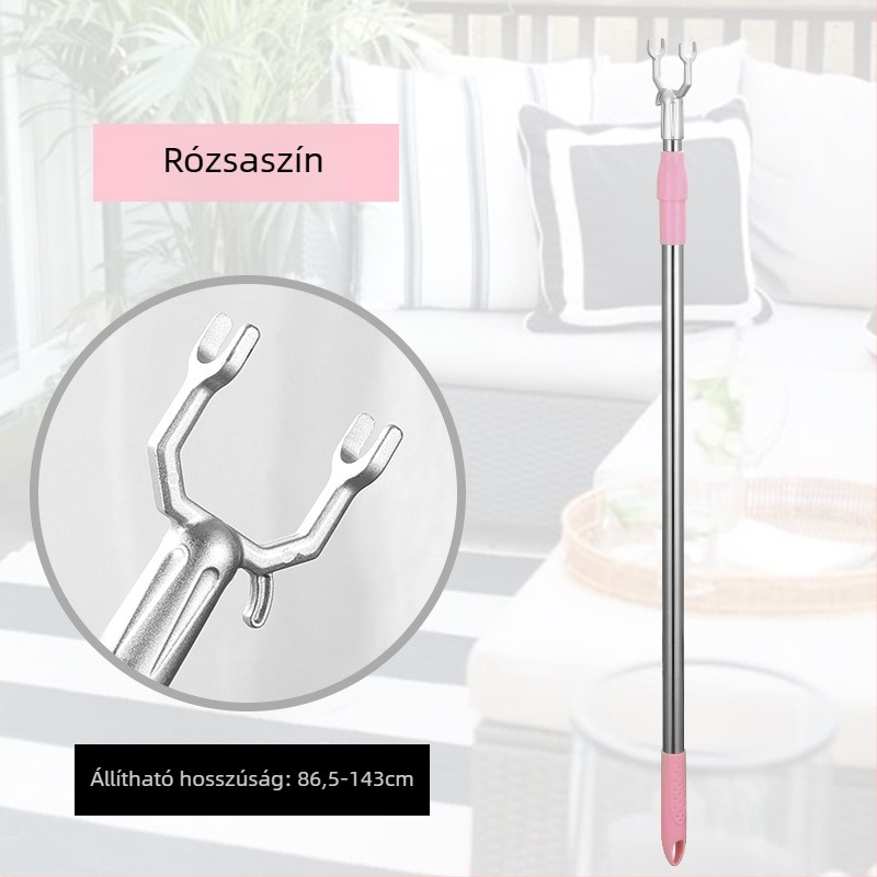 Kibővíthető rozsdamentes acél ruhaszárító rúd erkélyre, modern minimalista dizájn, Anlin