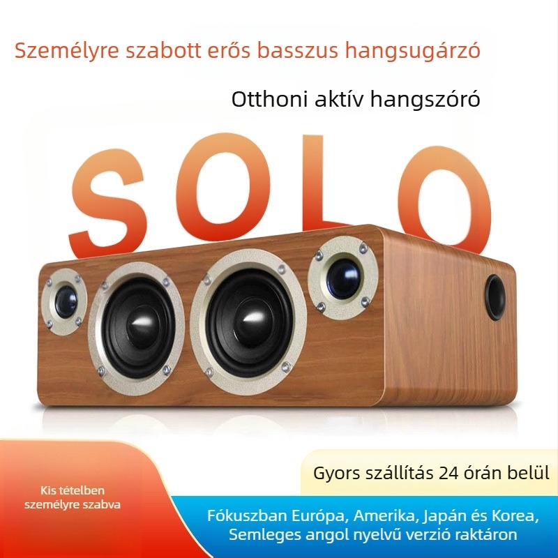 Íróasztali fa Bluetooth hangrendszer 4 hangszóróval + mélysugárzó, 60W, frekvencia-tartomány 55Hz–18.5kHz, SNR ≥95dB, Bluetooth 5.0, 10m hatótáv, külső tápegység, távirányító