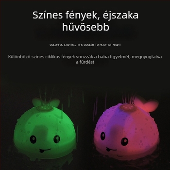 Érzékelős vízpermetgolyó fürdetőjáték fényekkel és zenével, 0-3 éveseknek | anyag: műanyag | vízijáték | 3C tanúsítvány: 2020182202016001