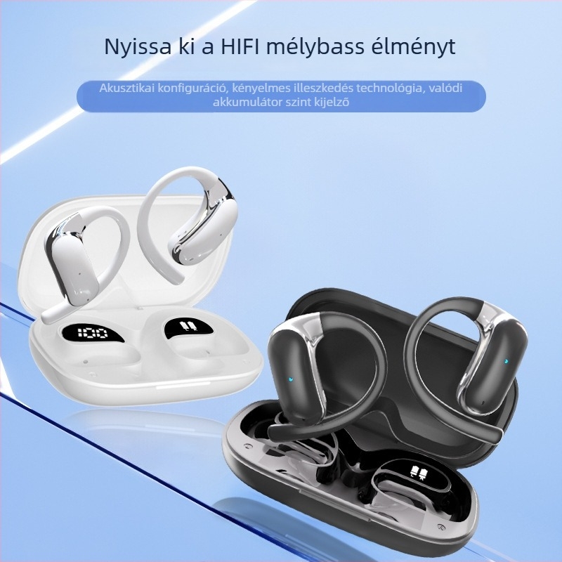 YYK-Q65 Bluetooth fülhallgató sportos dizájnnal, 10 m vezeték nélküli tartomány, érintéses vezérlés, PC+ABS, 86 g