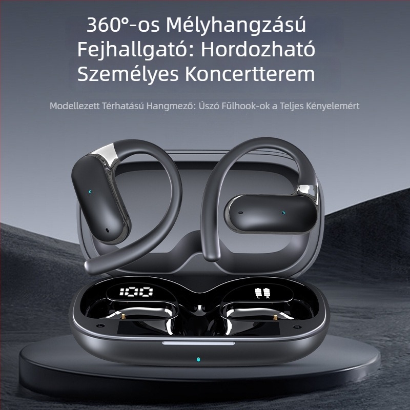 YYK-Q65 Bluetooth fülhallgató sportos dizájnnal, 10 m vezeték nélküli tartomány, érintéses vezérlés, PC+ABS, 86 g