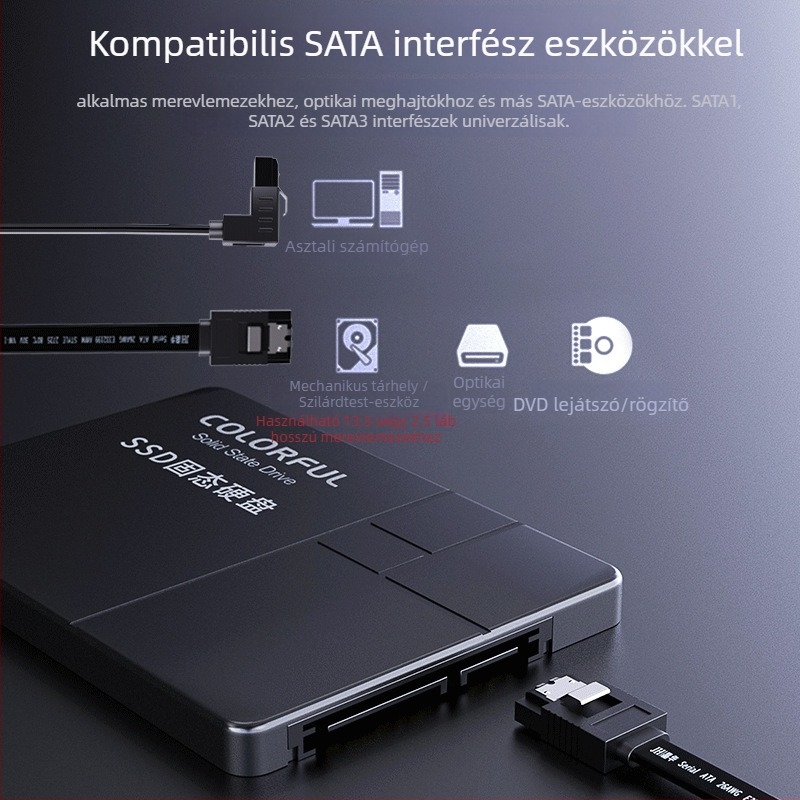 JH Jinghua SATA3.0 adatvonal egyenes–hajlított SATA kábel, oxigénmentes réz, injekciós öntés, adapter