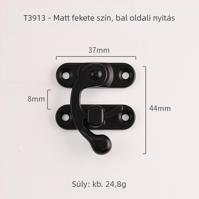 Réz agancs-zár camforfa dobozhoz – retro stílus, modell 3913