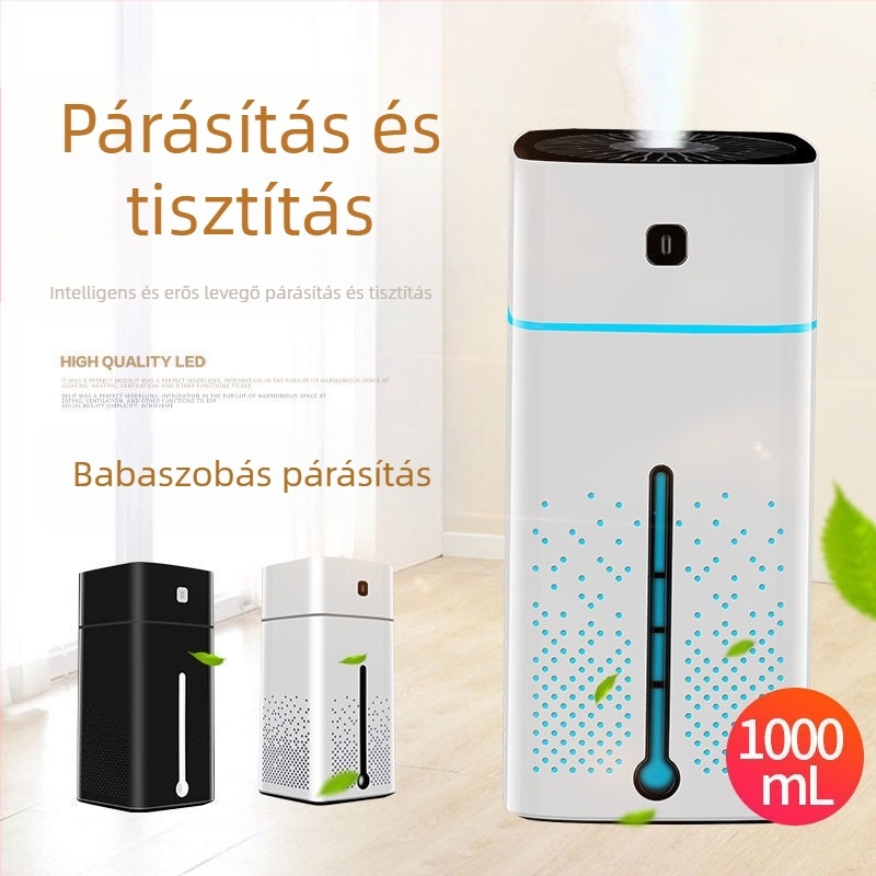 Okos párásító otthonra és irodába, csendes működés, 0,5–1 L tartály, 3+ párásító kimenet, állandó páratartalom, akkumulátoros működés (helyiségek 10 m2-ig)