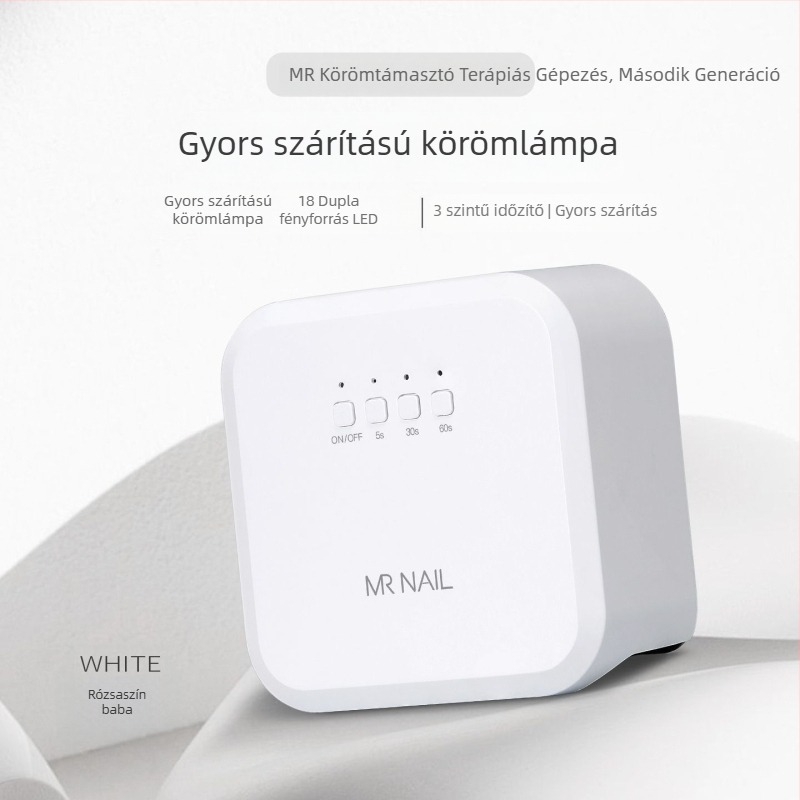 MR NAIL W307 négyszögletes körömlámpa, hálózati tápellátású, gel körmök gyorsítására