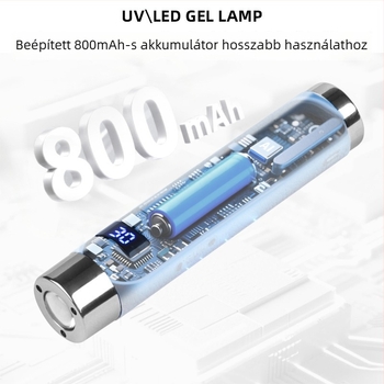 Automatikus érzékelésű körömlámpa, nagy teljesítmény, gyors száradás, újratölthető, kézben tartható lámpa