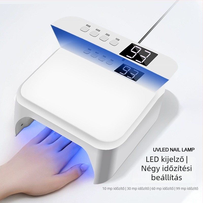 XZMUV Kis kocka sorozat kettős fényforrású körömlámpa szenzorral, 60 LED-darab, nagy teljesítmény, kezdők DIY