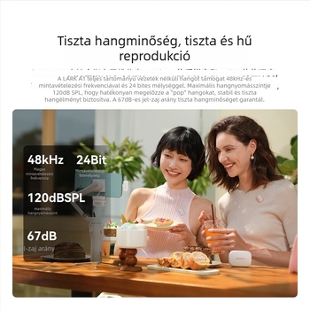 Mammoth LARKA1 Vezeték nélküli lavalier mikrofon élő közvetítéshez, rövid videókhoz és vlog interjúkhoz, zajcsökkentés