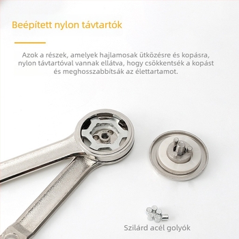 S alakú felnyitható csap a szekrényhez, cinkötvözet, modell 03, modern minimalist stílus, elektroplatolás