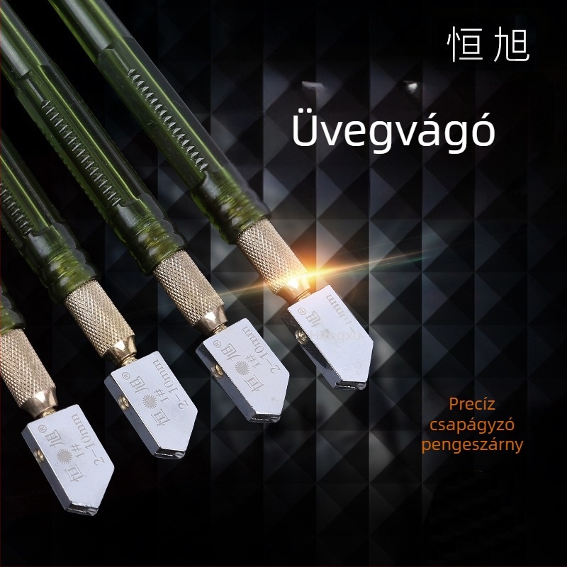 Heng Xu görgős üvegvágó kés — üveghez, kerámiához, jáde-hez és acháthoz; Származás: Shandong