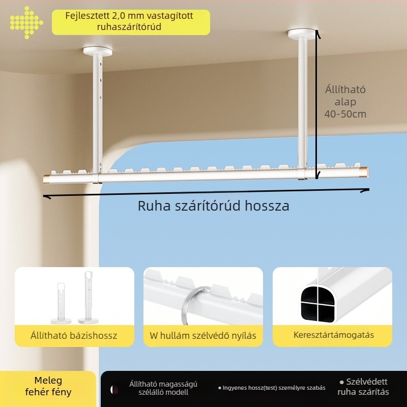 Fém ruhaszárító rúd – hálószoba számára, bevezetés 2024, East tai, modern minimalista stílus