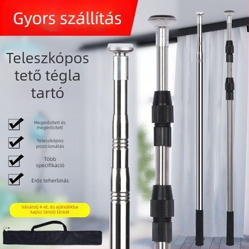 Rozsdamentes acélból készült teleszkópos fürdőszobai oszlop a balkonon történő ruhaszárításhoz