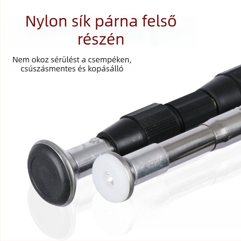Rozsdamentes acélból készült teleszkópos fürdőszobai oszlop a balkonon történő ruhaszárításhoz